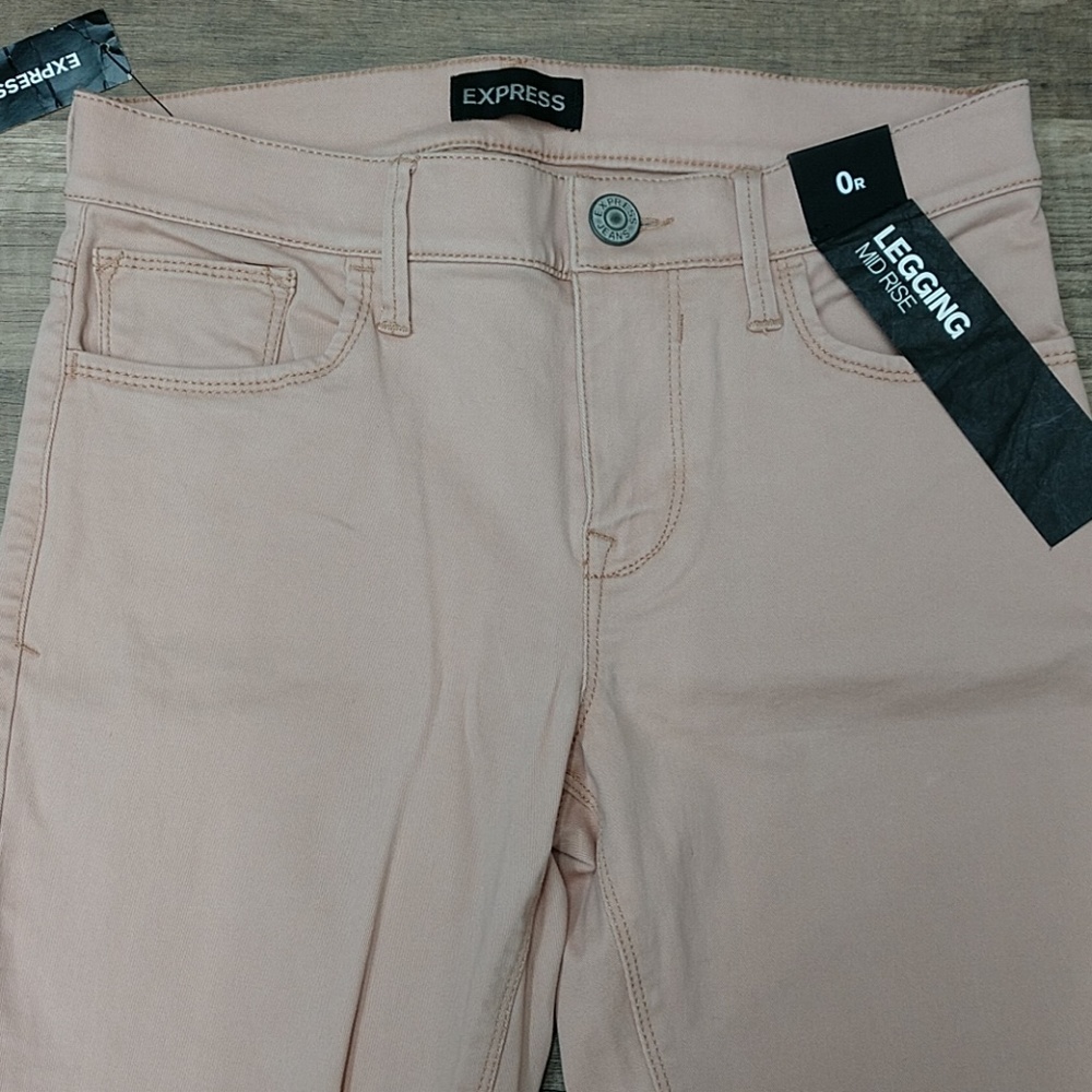 *NWT* Express Mid Rise Jean Leggings - Picture 2 of 8